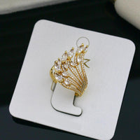 Klitz Sparkling Crystal And Austrian Stone Cocktail Ring