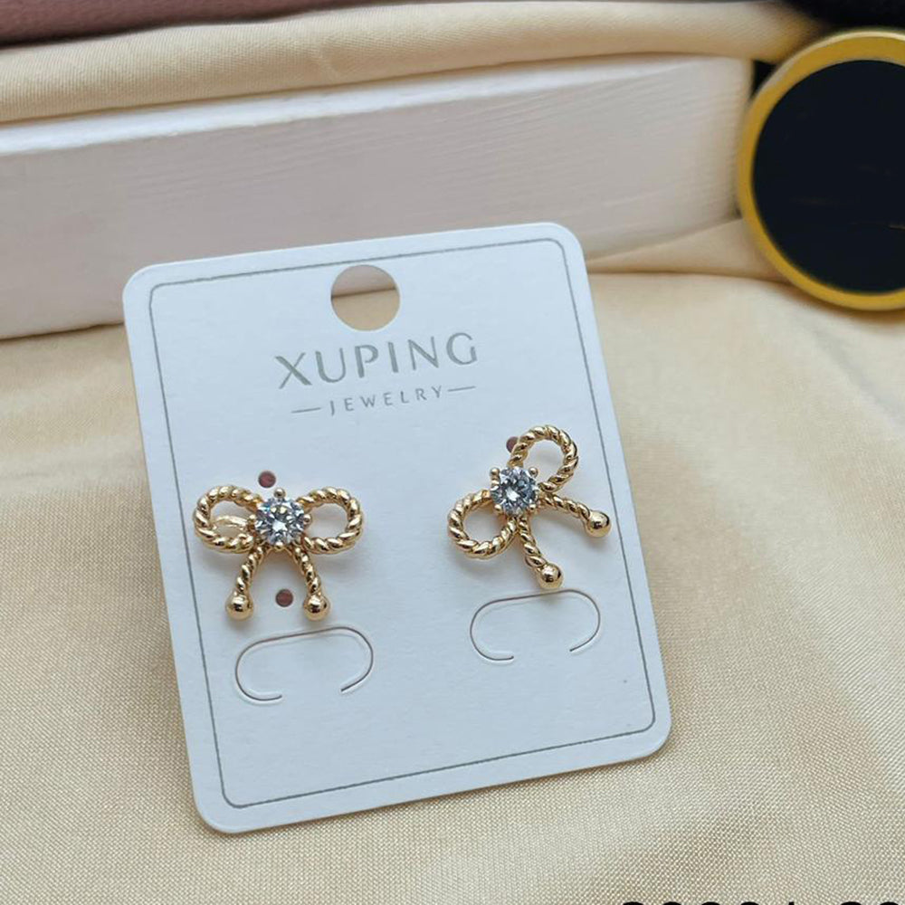 Klitz Stylish Stainless Steel Austrian Stone Studs Earrings (Pack of 12)