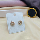 Klitz Stylish Stainless Steel Austrian Stone Studs Earrings