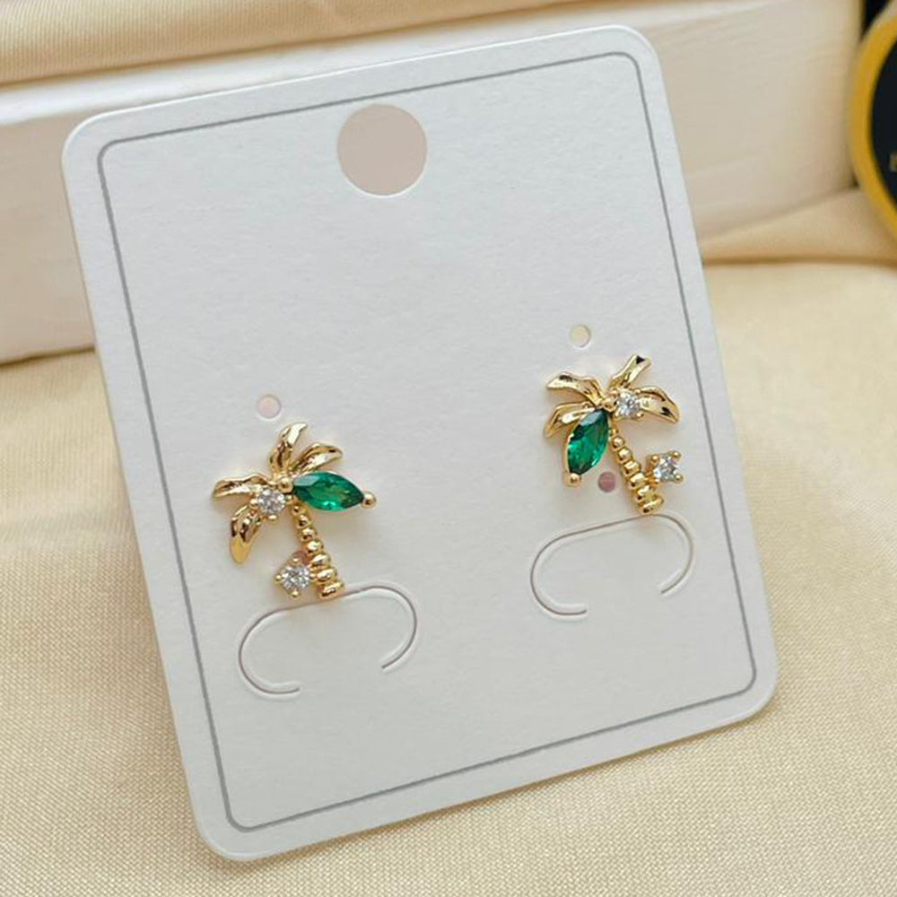 Klitz Stylish Stainless Steel Crystal And Austrian Stone Studs Earrings (Pack of 12)
