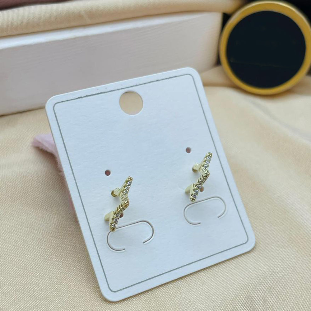 Klitz Stylish Stainless Steel Austrian Stone Studs Earrings (Pack of 12)