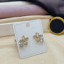 Klitz Stylish Stainless Steel Austrian Stone Studs Earrings