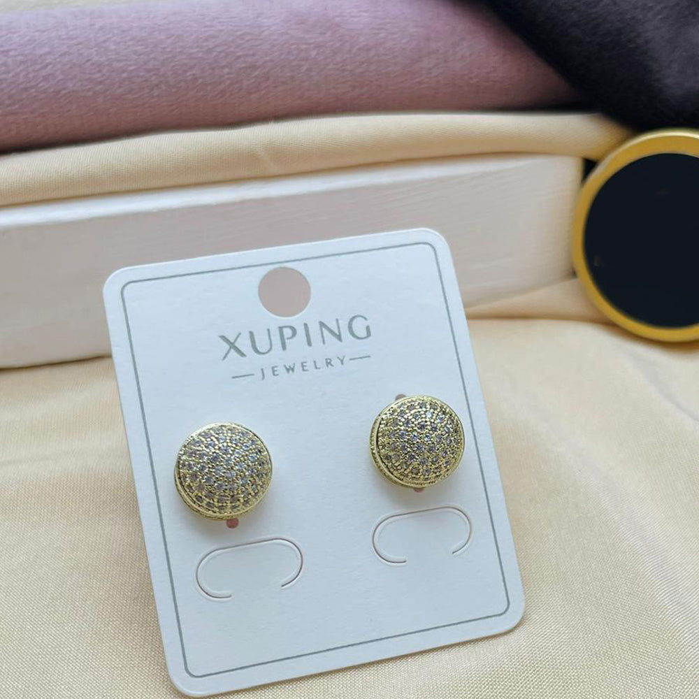 Klitz Stylish Stainless Steel Austrian Stone Studs Earrings (Pack of 12)