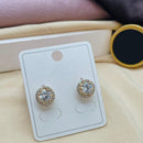 Klitz Stylish Stainless Steel Austrian Stone Studs Earrings