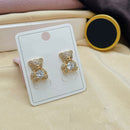 Klitz Austrian Stone Teddy Bear Stainless Steel Stud Earrings