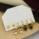 Klitz Designer Crystal Stone Studs Earrings Multi Set (Assorted Desing)