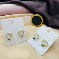 Klitz Stylish Stainless Steel Austrian Stone Studs Earrings