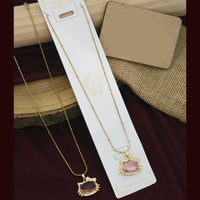 Klitz Premium Jewellery Stylish Kitty Shape And Meenakari Necklace (Pack of 12)