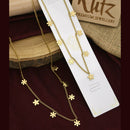 Klitz Premium Stainless Steel Floral Chain Necklace