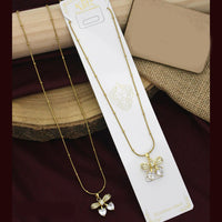 Klitz Premium Jewellery Crystal Stone Bow Necklace (Pack of 12)