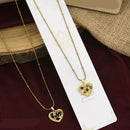 Klitz Premium Jewellery Crystal Stone Heart Shape Necklace (Pack of 12)