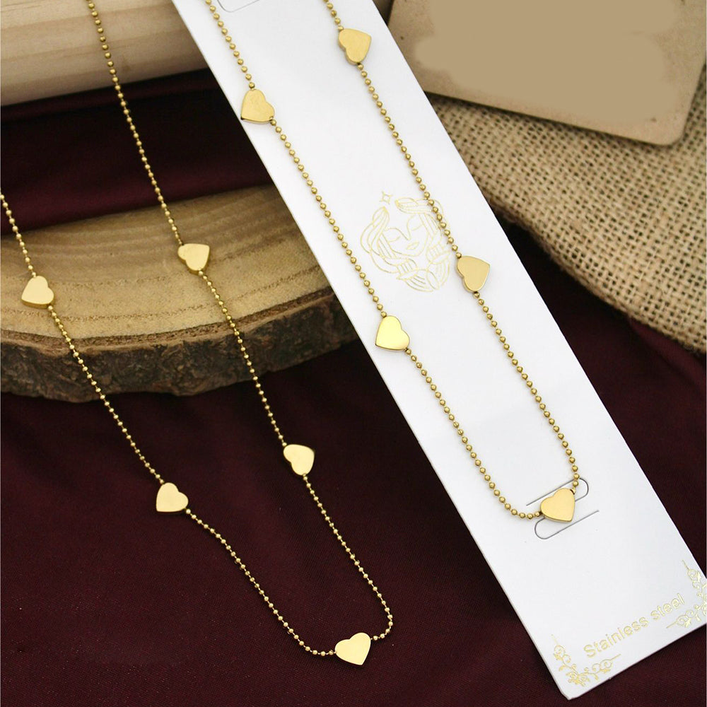 Klitz Premium Jewellery Heart Shape Necklace (Pack of 12)
