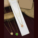 Klitz Premium Jewellery Pota Stone Heart Shape Necklace (Pack of 12)