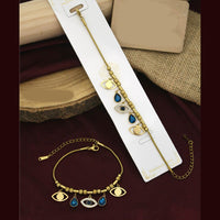 Klitz Beautiful Evil Eye Charm Design Bracelet for Girls & Women