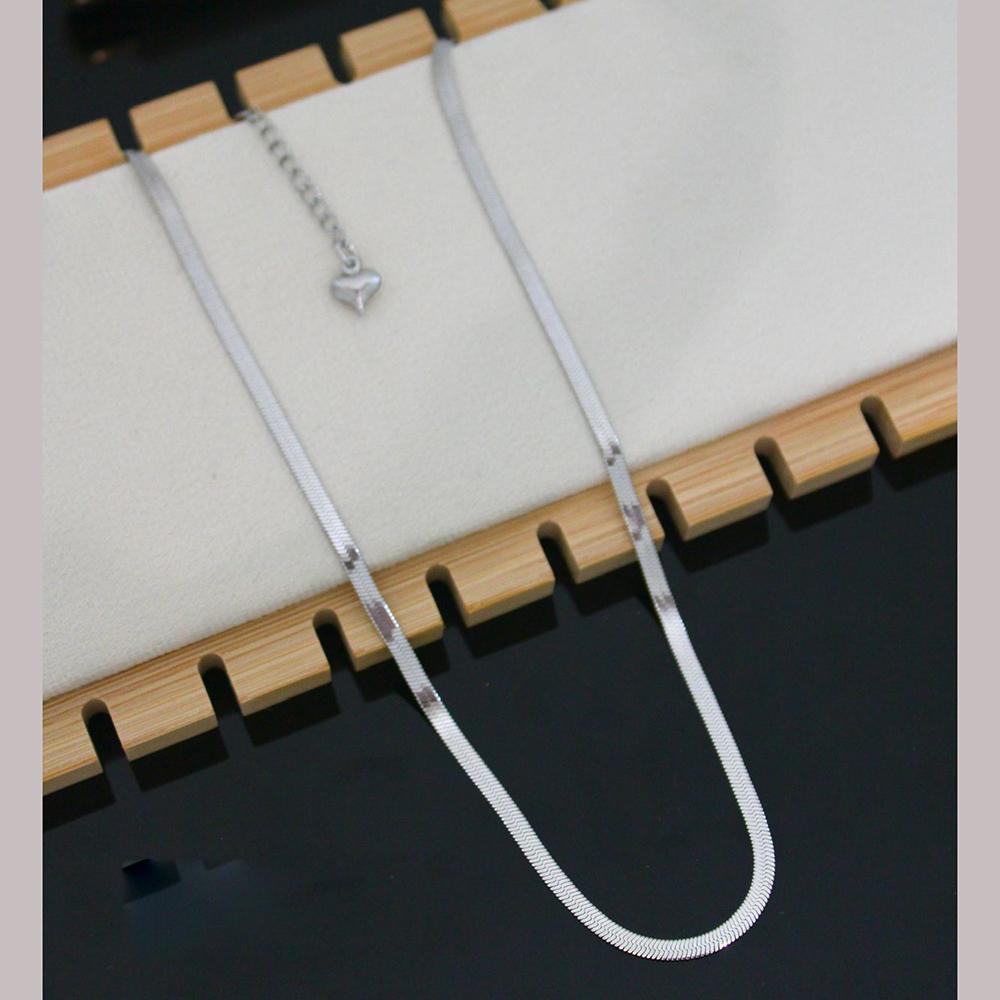 Klitz Premium Stainless Steel Flat Snake Chain (Pack of 12)
