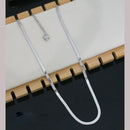 Klitz Premium Silver Plated Flat Snake Chain (Pack of 12)