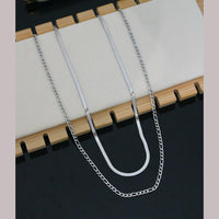 Klitz  Minimalist  Set of  Rhodium Plated Chain (Pack of 12)