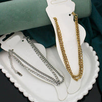 Klitz  Stylish Stainless Steel Layered Anklet / Payal (Pack of 12)