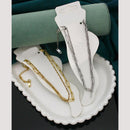 Klitz  Stylish Stainless Steel Layered Anklet / Payal  (Pack of 12)