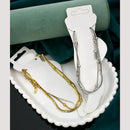 Klitz  Stylish Stainless Steel Layered Anklet / Payal (Pack of 12)