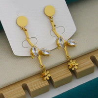 Klitz Elegant Crystal Stone Dangler Earrings for Women (Pack of 12)
