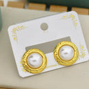 Klitz Designer Round Shape Studs Earrings  (Pack of 12)