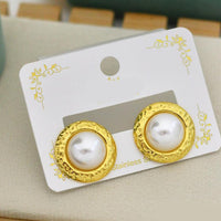 Klitz Designer Round Shape Studs Earrings  (Pack of 12)