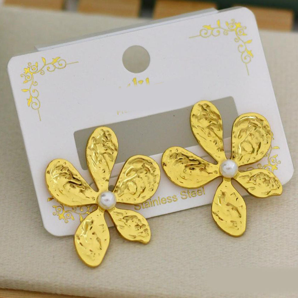 Klitz Premium Flower Shape Studs Earrings  (Pack of 12)