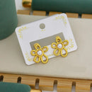 Klitz Premium Flower Shape Studs Earrings  (Pack of 12)