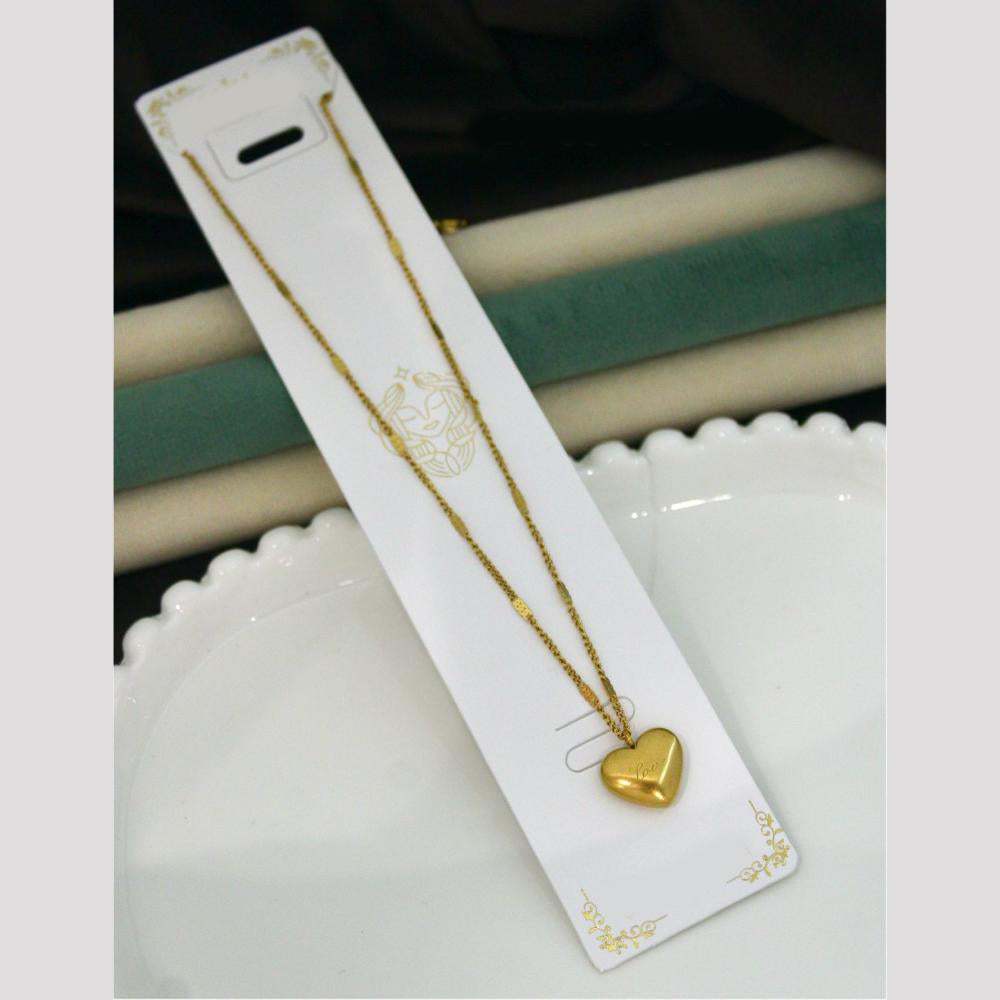 Klitz Premium Jewellery Heart Shape Necklace (Pack of 12)