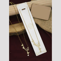 Klitz Premium Jewellery Butterfly Shape Crystal Stone Necklace (Pack of 12)