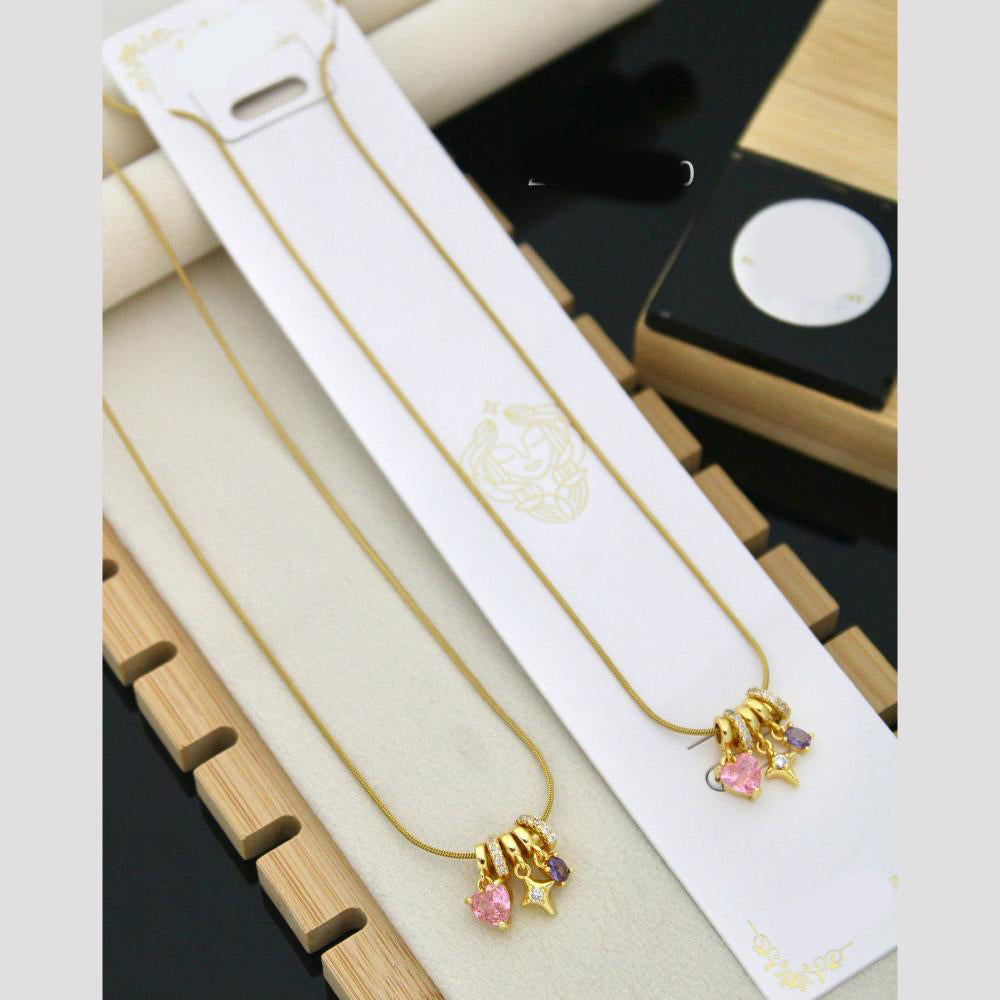 Klitz Premium Jewellery Crystal Stone Necklace (Pack of 12)