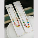 Klitz Premium Jewellery Crystal Stone Necklace (Pack of 12)