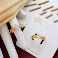 Klitz Sparkling Austrian Stone Cocktail Ring 