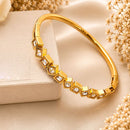 Klitz Pack Of 12 Gold Plated  Austrian Stone Openable Kada