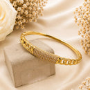 Klitz Pack Of 12 Gold Plated Austrian Stone Openable Kada