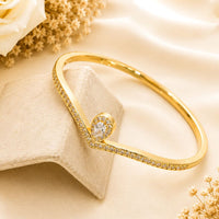 Klitz Pack Of 12 Gold Plated Austrian Stone Openable Kada
