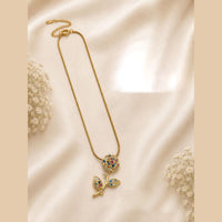 Klitz Fancy Stainless Steel Austrian Stone Necklace Set (Pack of 12)