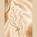 Klitz Fancy Stainless Steel Crystal Stone Designer Necklace Set (Pack of 12)