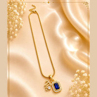 Klitz Fancy Stainless Steel Crystal Stone Designer Necklace Set (Pack of 12)
