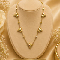 Klitz Premium Stainless Steel Heart Shape Chain Necklace 