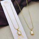 Klitz Stunning Gold Plated Stainless Steel Chain Pendant