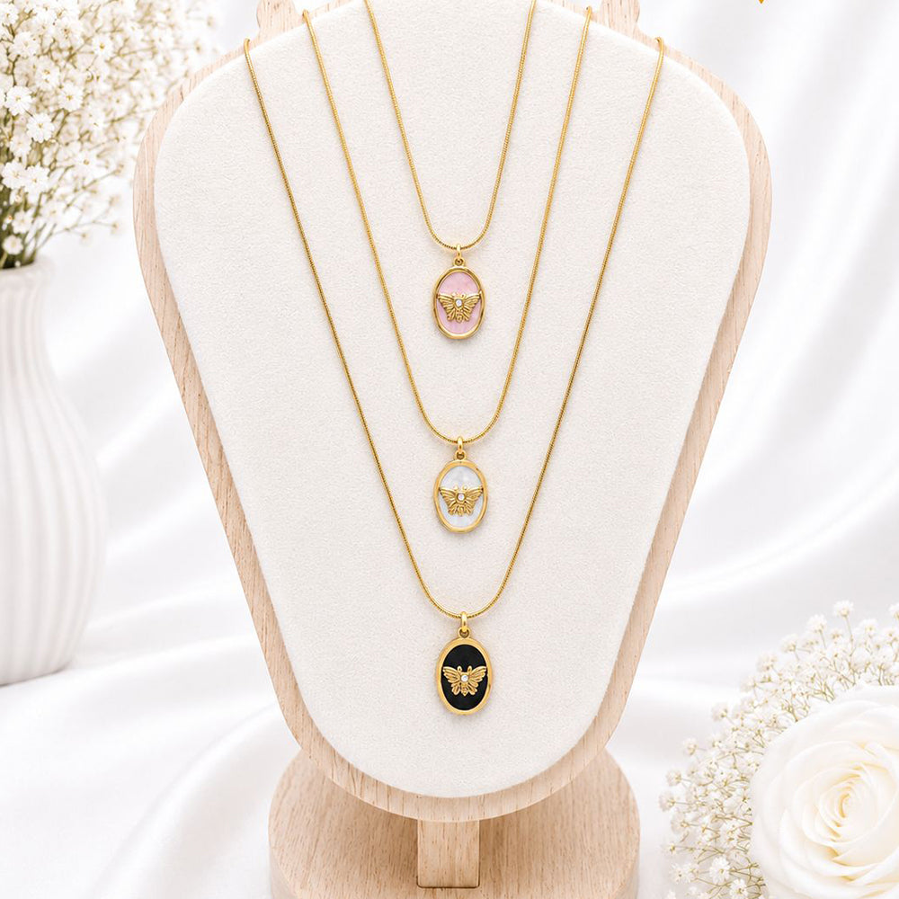 Klitz Stunning Gold Plated Stainless Steel Chain Pendant