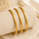 Klitz Gold Polish Designer Bangles Set 
