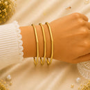 Klitz Gold Polish Designer Bangles Set 