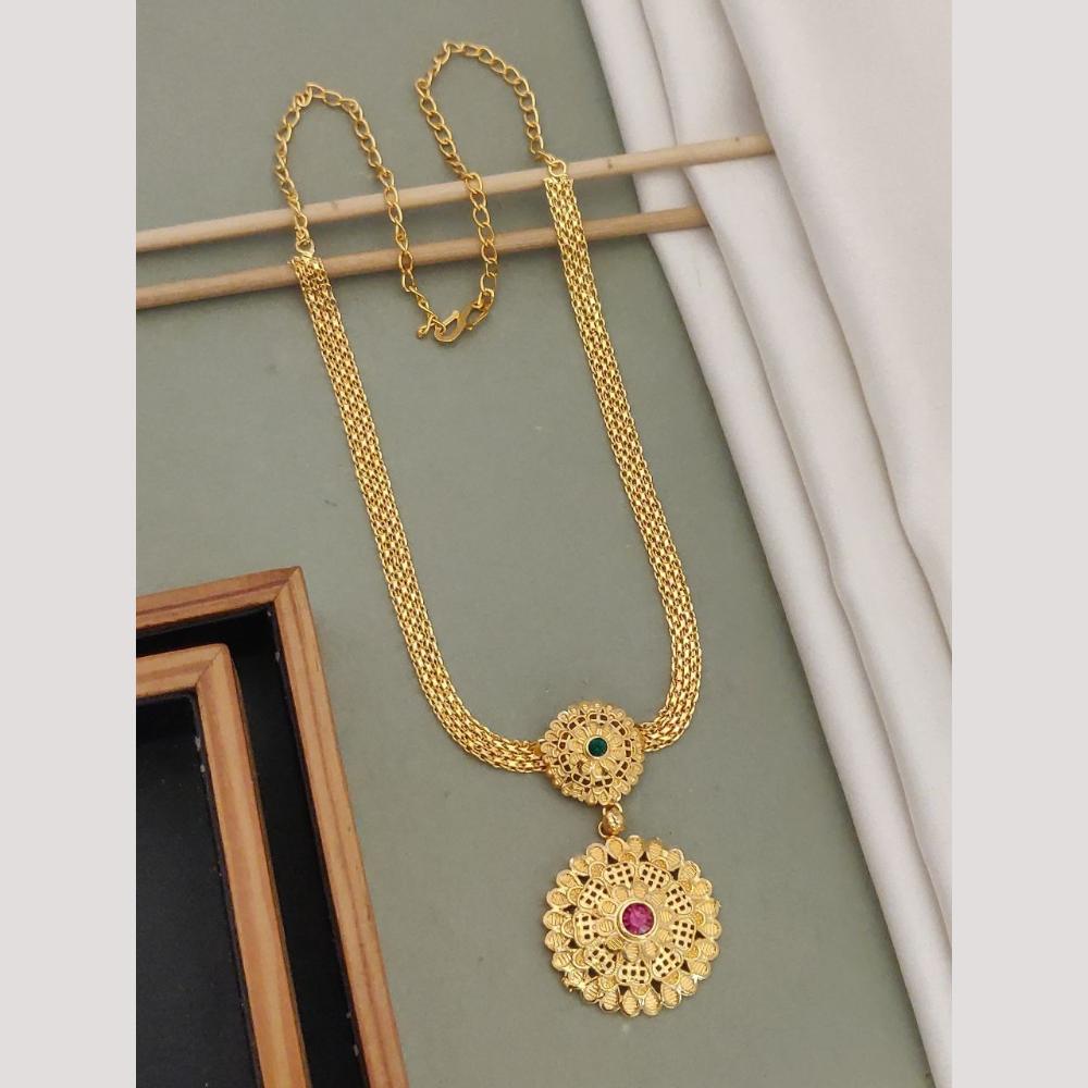 Dhirish International Elegant Statement Forming Gold Necklace