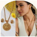 Dhirish International Elegant Charm Bappa Design Necklace Set