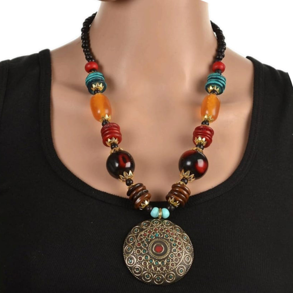 Dhirish International Elegant Fancy Beads Necklace Set