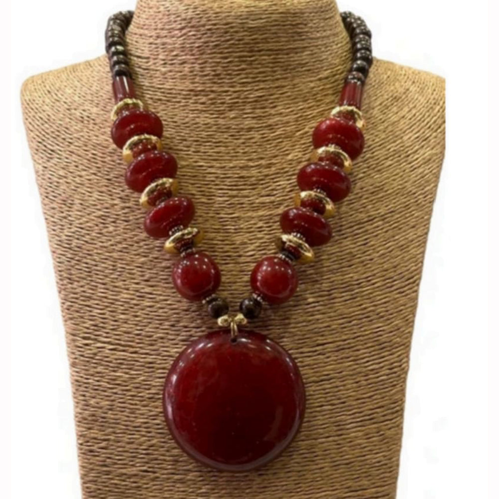 Dhirish International Elegant Fancy Beads Necklace Set
