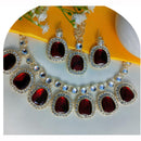 Dhirish International Graceful Glow Kundan Stone Necklace Set